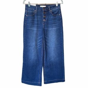 Harper Heritage Wide Leg Crop Button Front Jeans